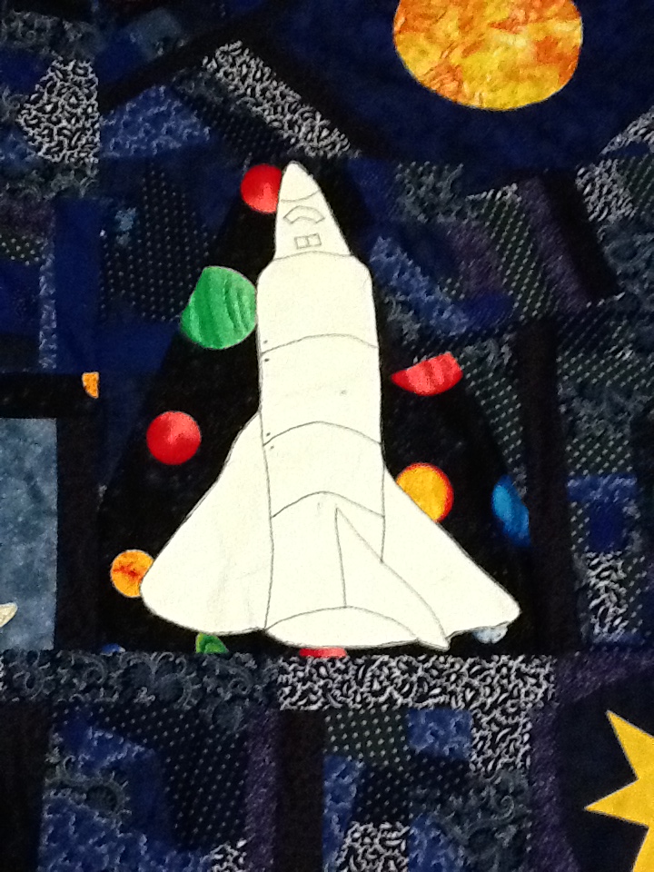 Beebee's Quilts and More Outer Space Quilt in progress