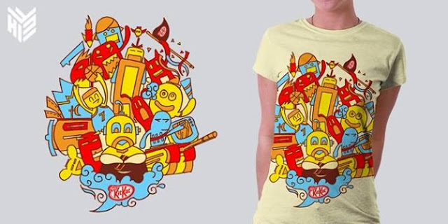 Kaos Kit Kat - Kaos Ganti Baju Tshirt design, tees design, kaos bola, kaos Indonesia, Kaos Nasionalisme