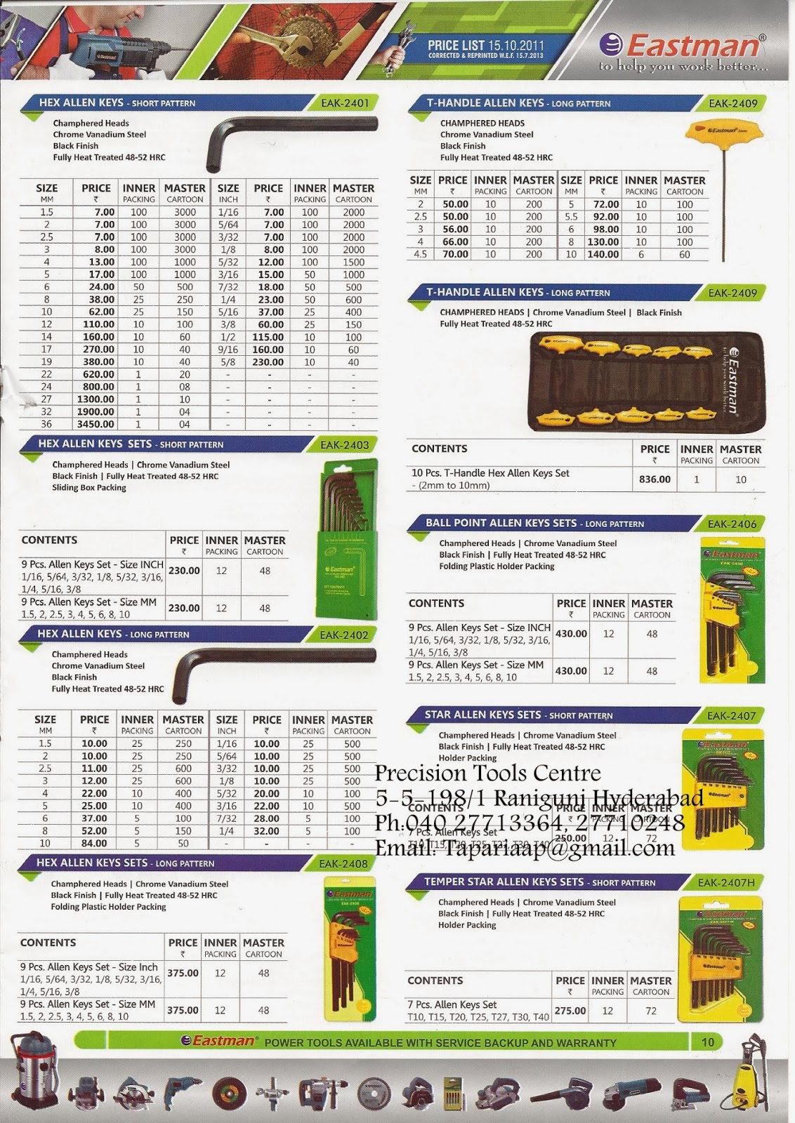 hand tools price list Hand Tools