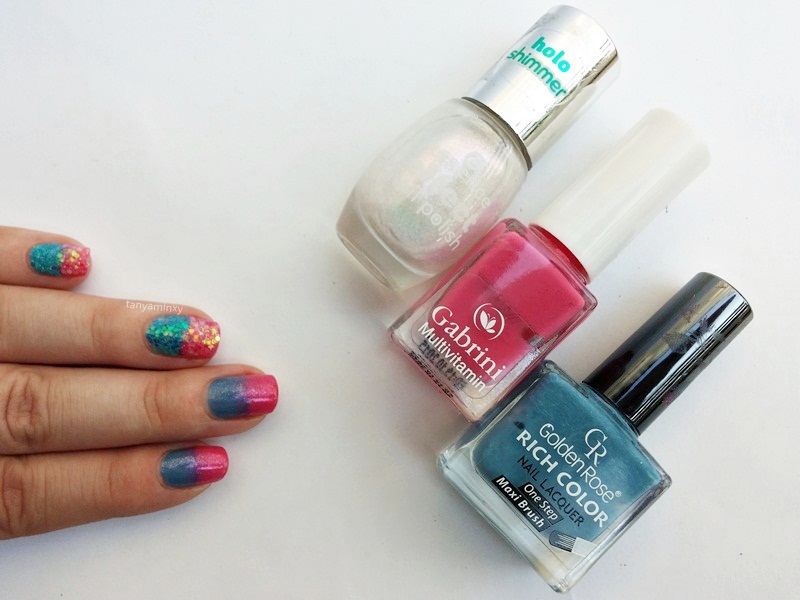 Glitter Gradient Nails Nail Art Design Manicure NOTD BPS Glitter Powder Set Essence Effect Nail Polish