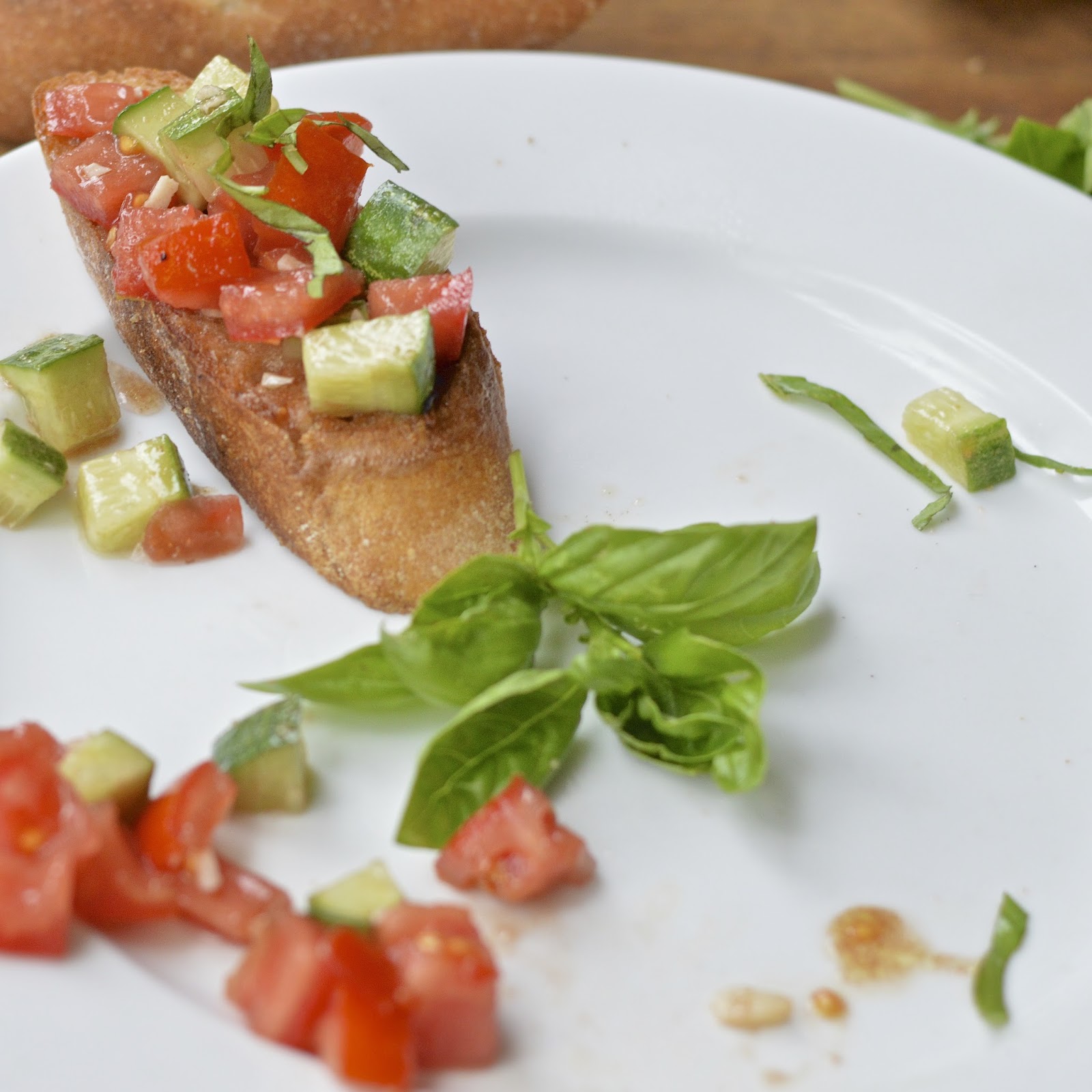 Tomato Cucumber Bruschetta Virtually Homemade Tomato Cucumber Bruschetta