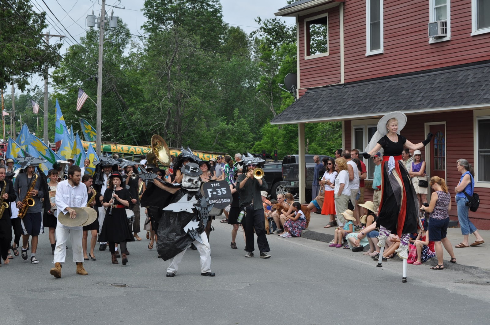 N.E. Wanderer Cabot Vermont Fourth of July Parade It's raining Cheese!