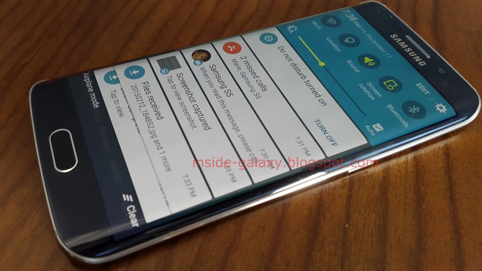 how to turn off email notifications on galaxy s6 edge
