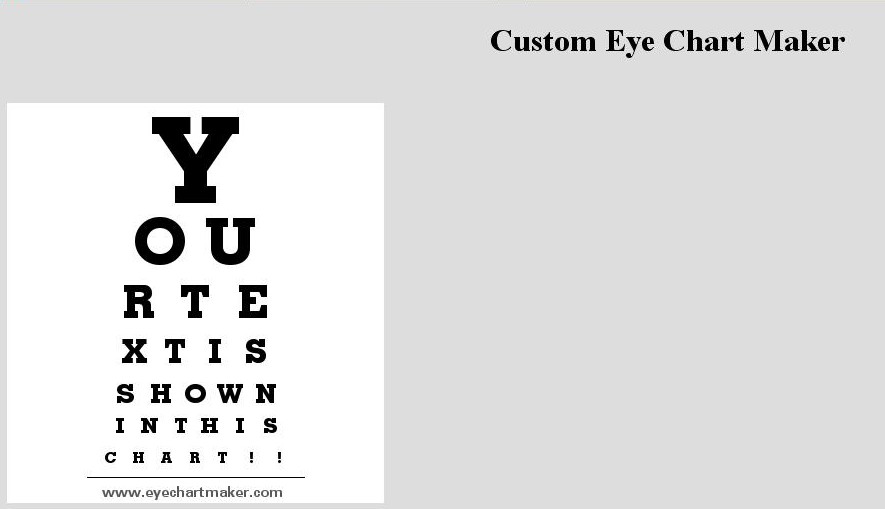 Custom Eye Chart