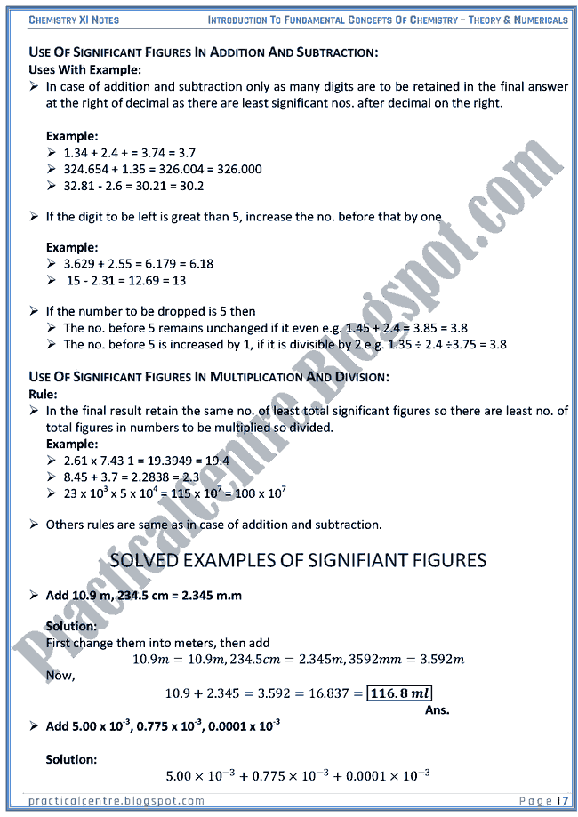 Introduction To Fundamental Concepts Of Chemistry - Theory And Numericals (Examples And Problems) - Chemistry XI