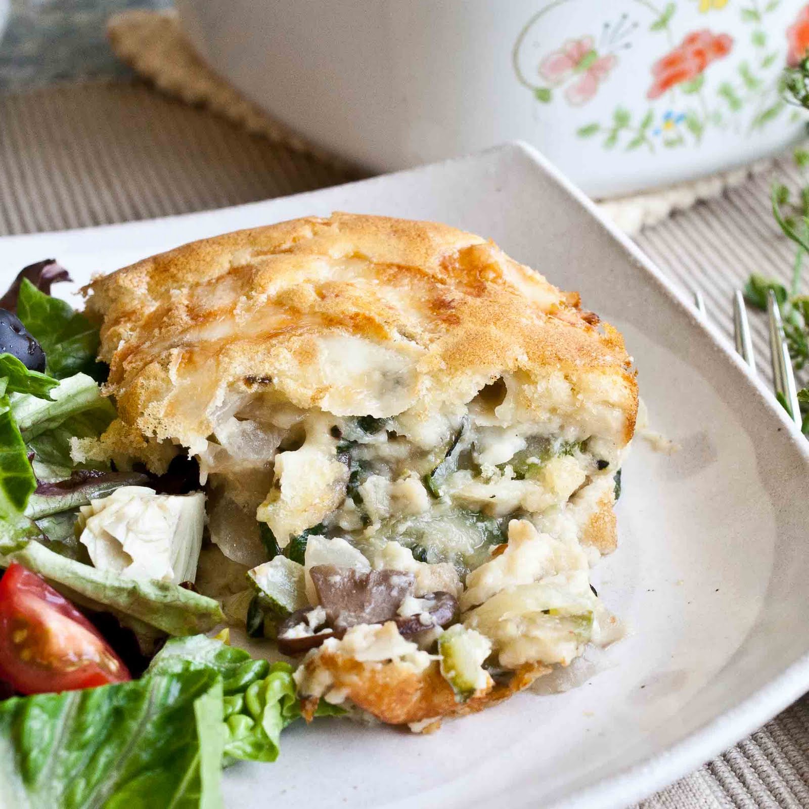 FOODjimoto: Cheesy Impossible Zucchini Pie