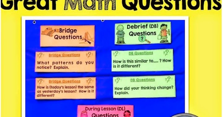 Classroom Freebies Too: Great Math Questions for Your Classroom