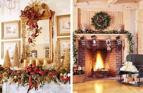 Fotos de chimeneas decoradas para navidad - Imagui