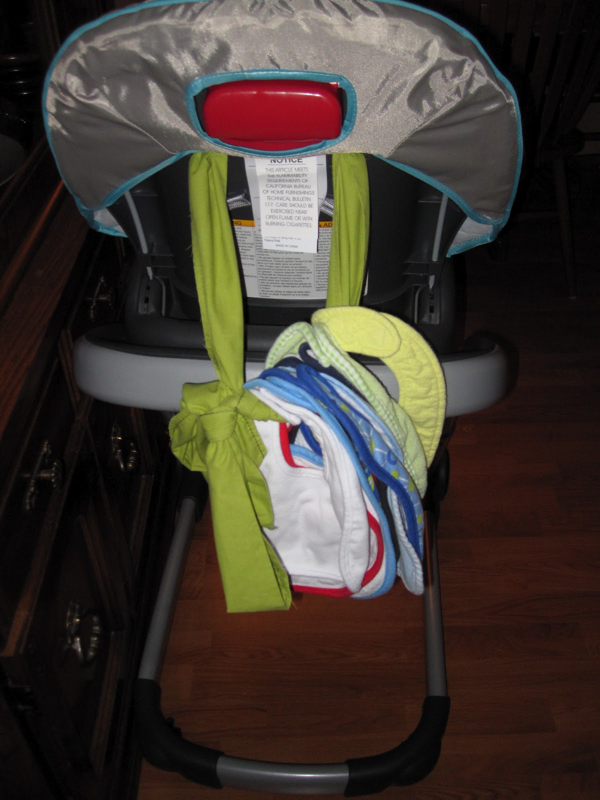 Adventures in Parenthood Easy Bib Storage!