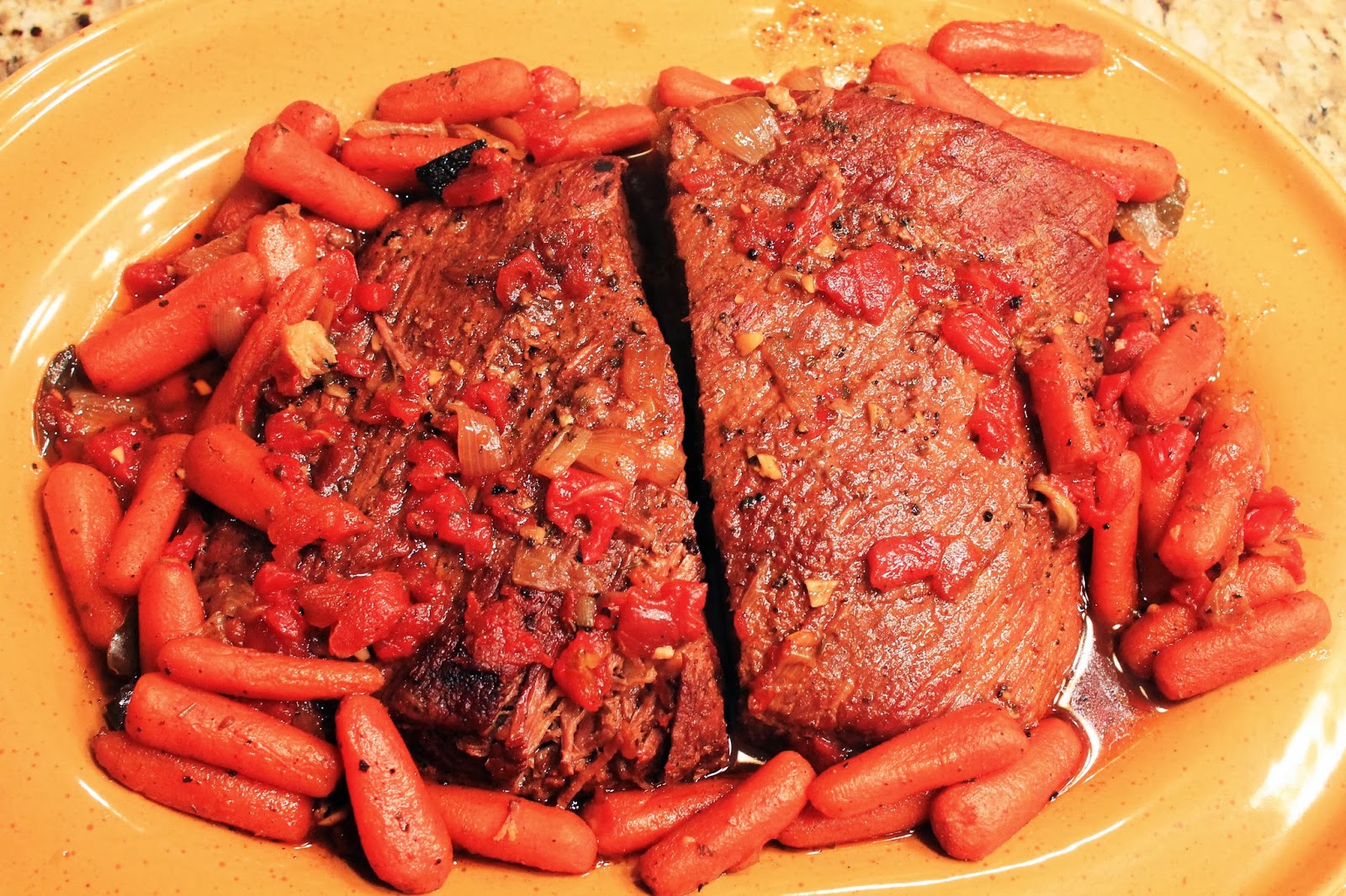 This recipe is great in a slow cooker too. Season the meat the night