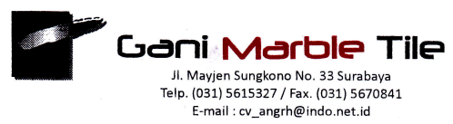Lowongan Kerja Sales dan Administrasi di Gani Marble Tile – Surabaya Lowongan Kerja Sales dan Administrasi di Gani Marble Tile – Surabaya