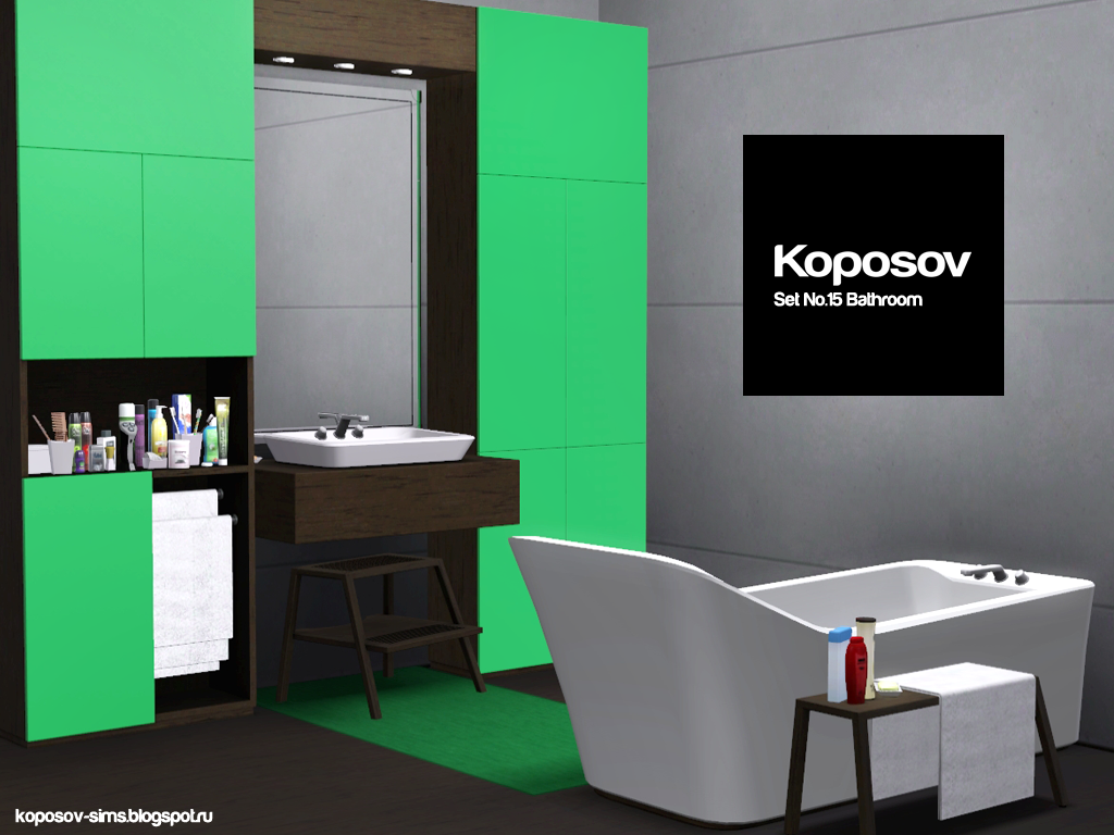 Koposov objects for The Sims™ Set No.15 Bathroom for The Sims 3