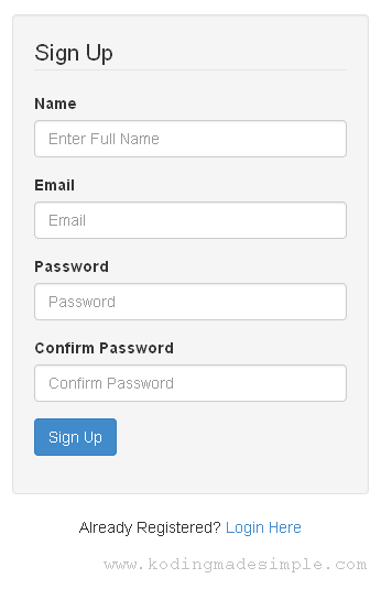 Registration Form php-sign-up-script