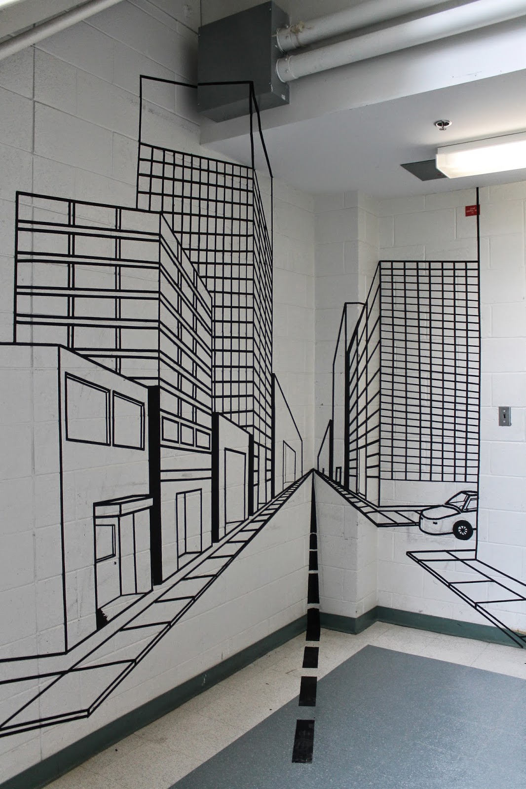 April's 2D Art Blog 2D OnePoint Perspective Tape Project