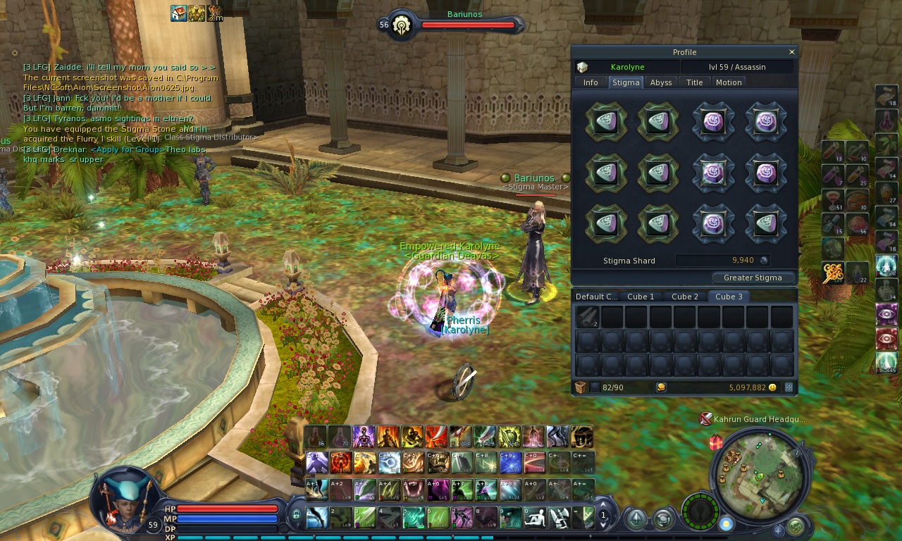 Stigma slots