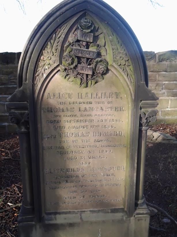 Barnsley & District War Memorials Monk Bretton Cemetery, Alice Hilda