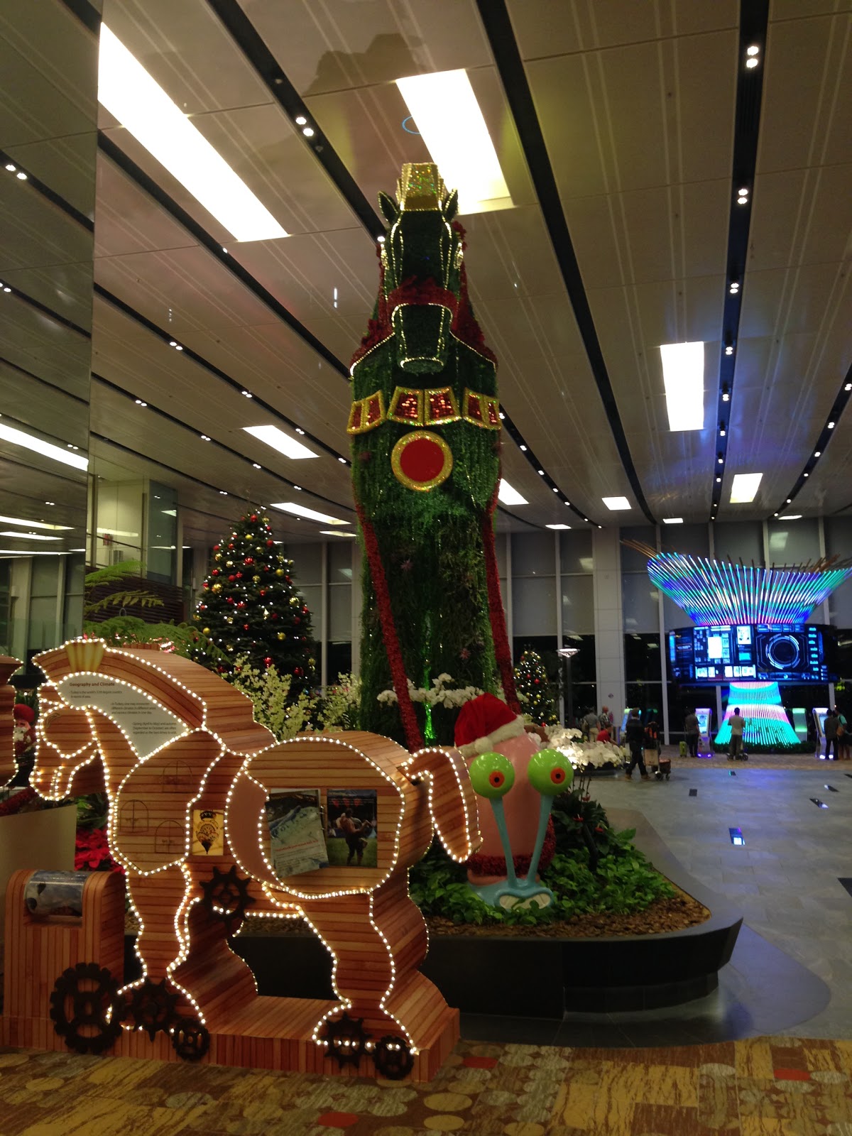 Singapore - Changi Airport Christmas Decorations 2013
