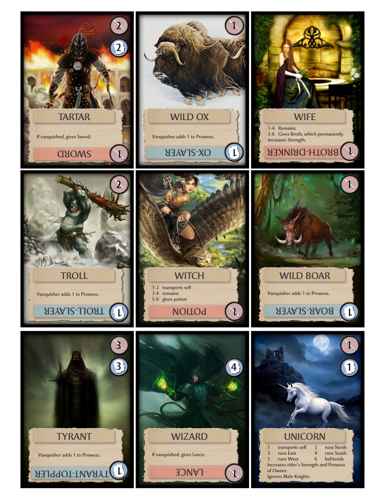 Mystic Wood new card templates Hall or Nothing Thematic Tabletop