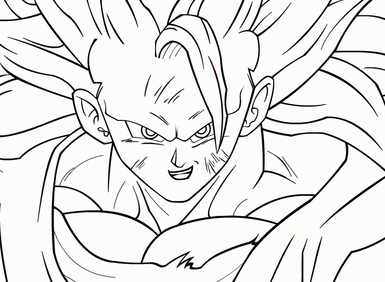 Goku para colorear e imprimir - Imagui