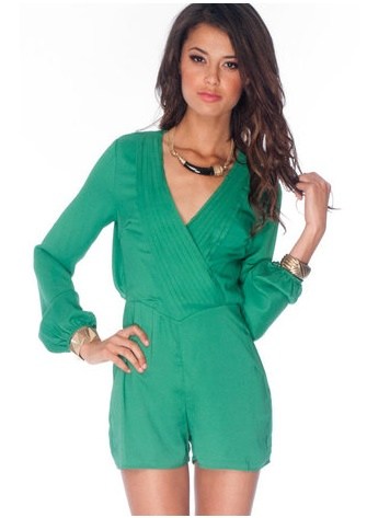green romper outfit