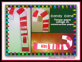 photo of: Candy Cane Collage at PreK+K Sharing