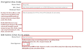 keterangan zona iklan