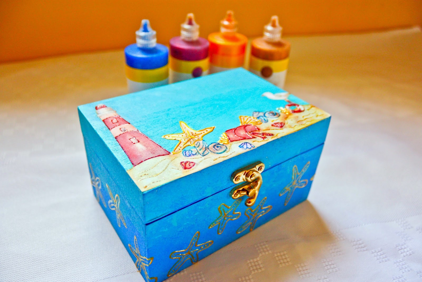 Etsy Russian Team Nautical style decoupage box DIY