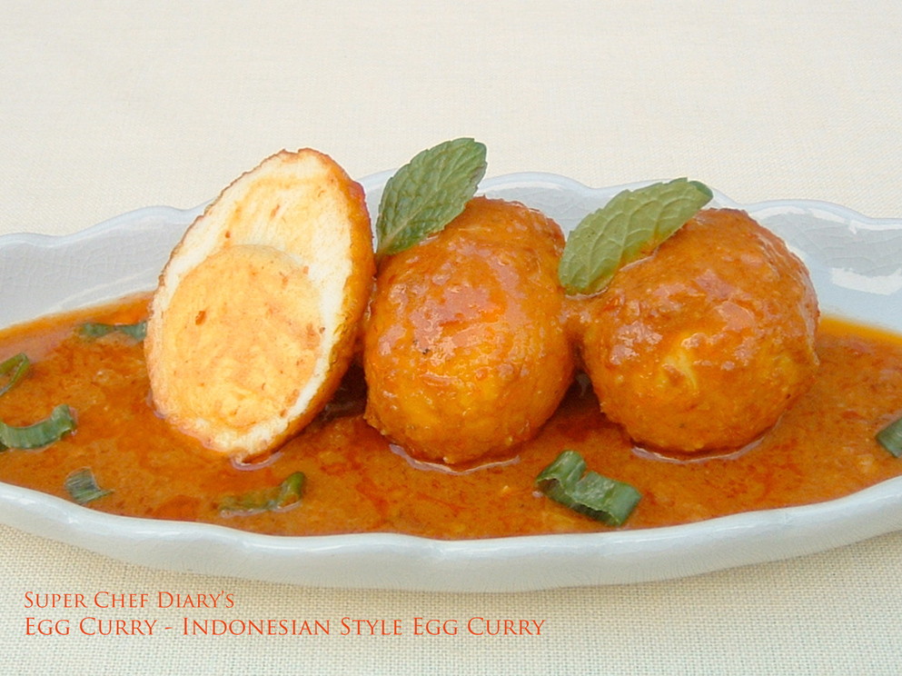 Super Chef Diary Indonesian Style Egg Curry Gulai Telor