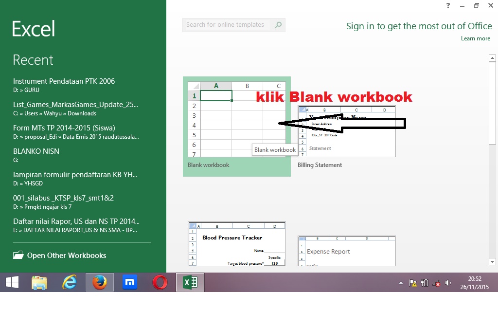Cara Mudah Membuka Dokumen Baru Pada Microsoft Excel 2013 Catatan Website Pribadi