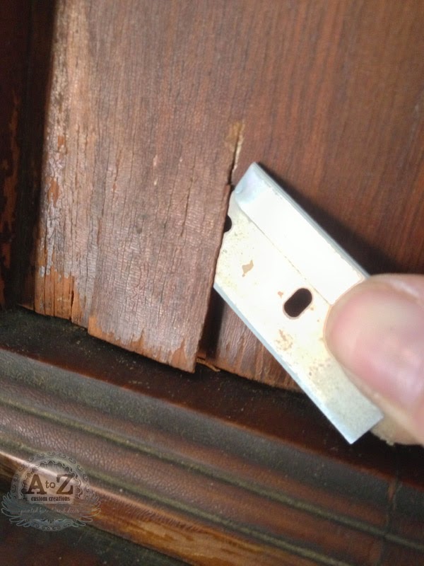 Reclaimologists and Other Crafty Chicks How to repair damaged veneer