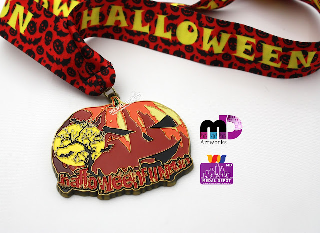 Medal Depot Halloween Fun Run medal