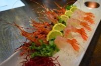 Raw shrimp at Sake House by Hikari Happy hour in Culver City