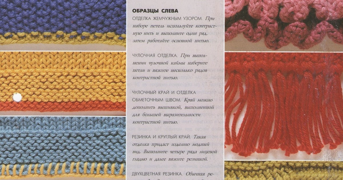 Вязание спицами и крючком в технике Пэчворк (обработка) Обработка края изделия