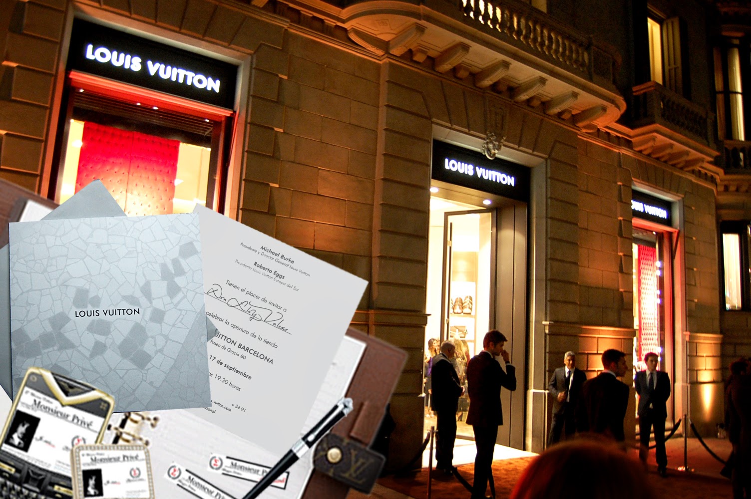 Les Évéments de Monsieur Privé: Monsieur Privé en la inauguración del nuevo  flagship store de Louis Vuitton en Barcelona.