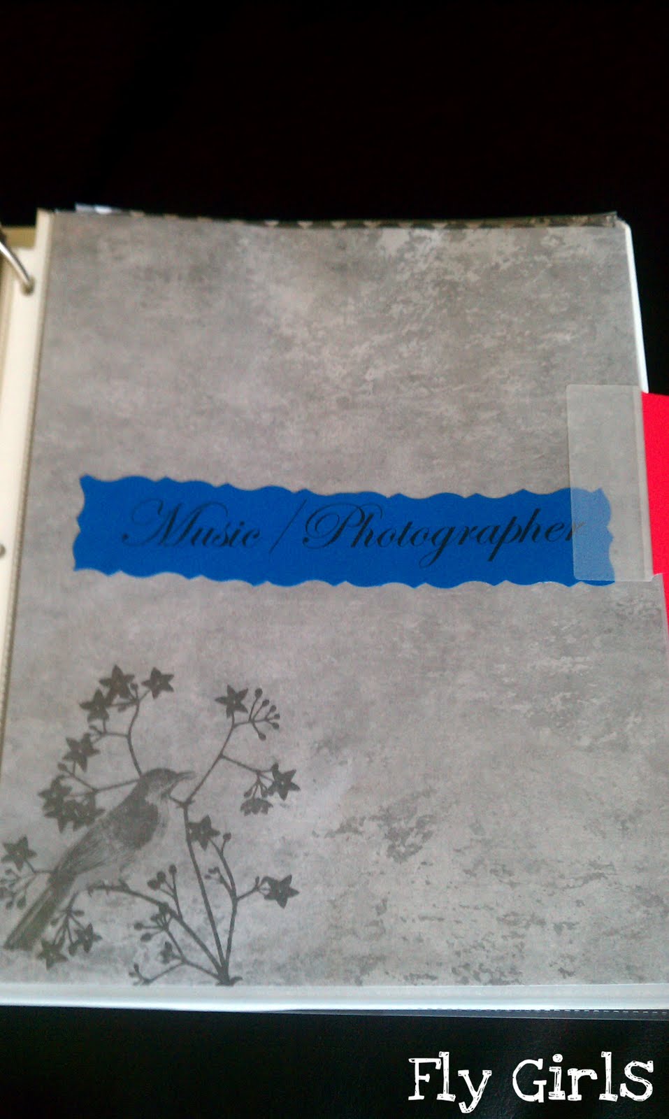 wedding binder cover page
