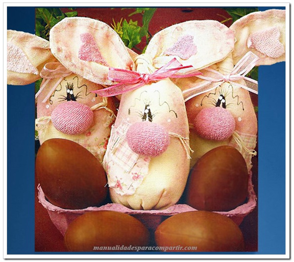de Pascua de tela paso a paso. Conejitos de Pascua - Manualidades de ... de Pascua de tela paso a paso. Conejitos de Pascua - Manualidades de ...