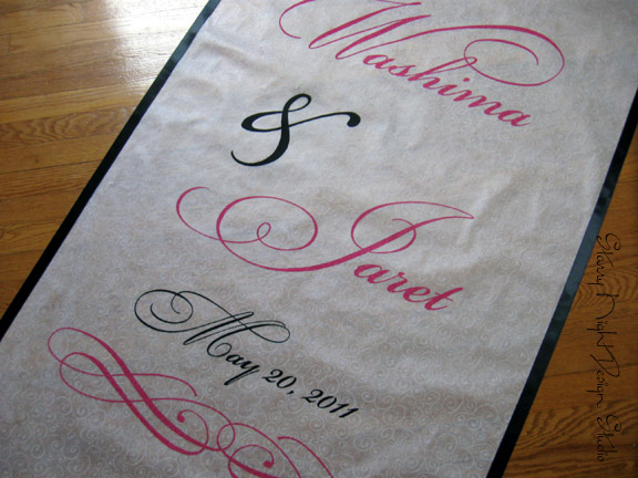 We recently finished up this beautiful wedding aisle runner We recently finished up this beautiful wedding aisle runner