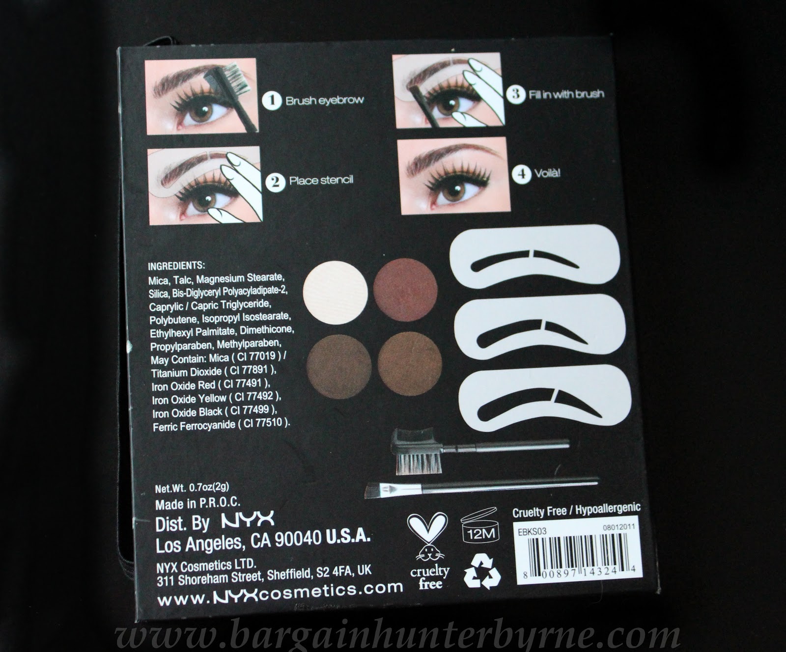 Eimear McElheron NYX Eyebrow Kit with Stencil For