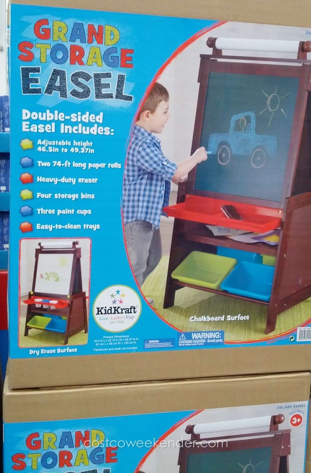 KidKraft Grand Storage Easel Costco Weekender