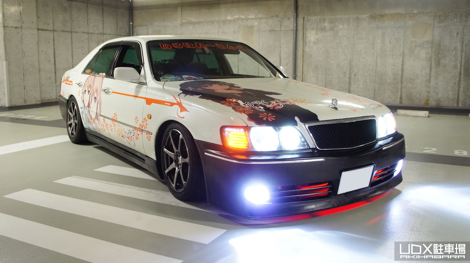 痛車 痛単車 カスタムバイク紹介 秋葉原udx駐車場ブログ 秋葉原udx駐車場 痛車snap No 485たぬきゅんさん 東京都 花咲くいろは 緒花 仕様日産シーマ