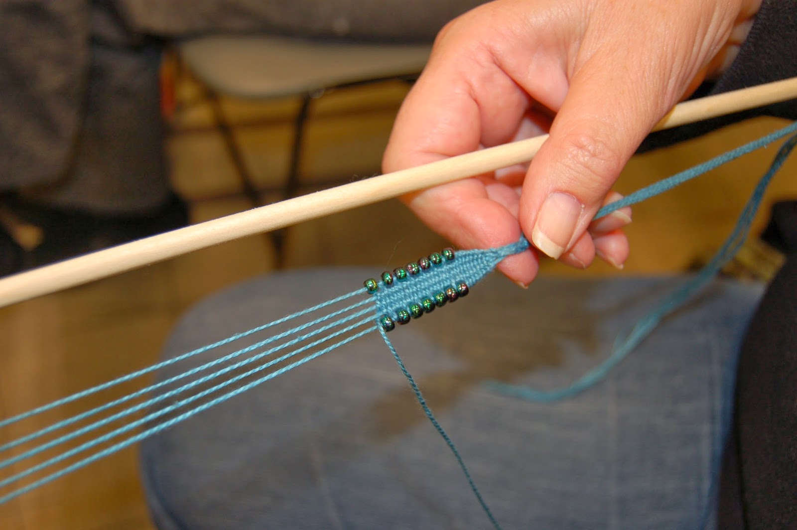 Reno Fiber Guild Bow Loom Weaving