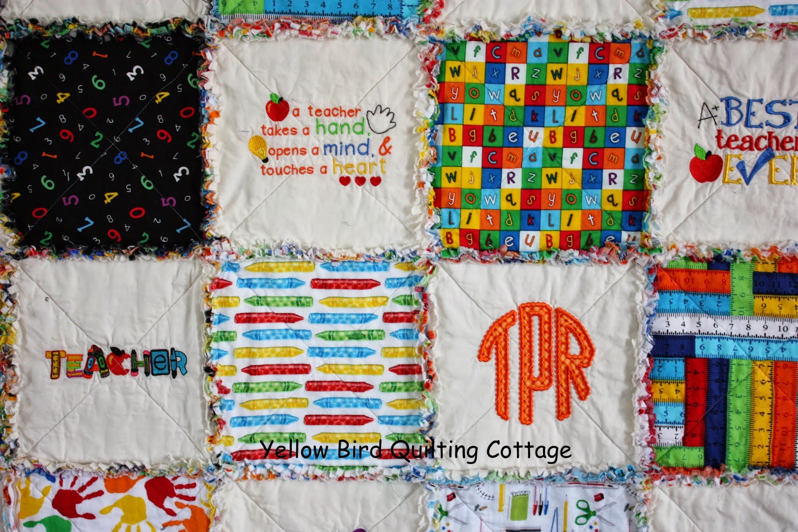 Yellow Bird Quilting Cottage A Teacher's Rag Quilt