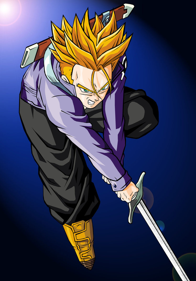 DRAGON BALL Z WALLPAPERS Adult trunks SSJ 1