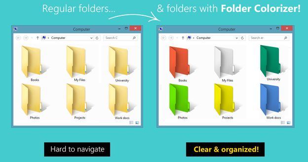 How to make windows folders colourful?