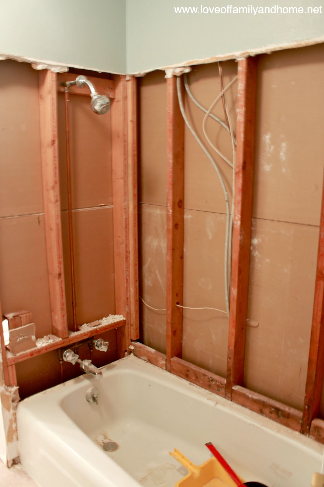 The Hallway Bathroom...Flooring & A Shower Demolition Love of Family