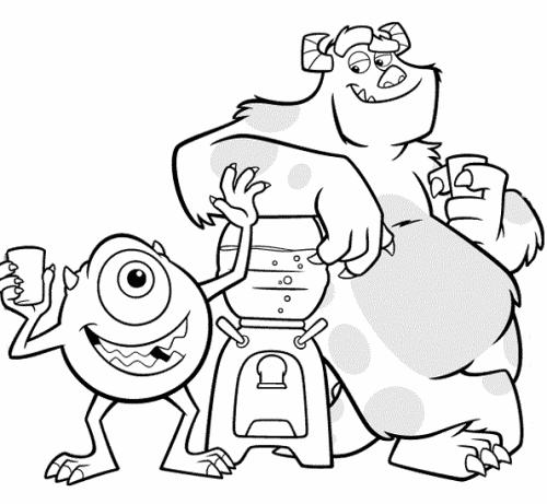 Universidad De Monstruos Monsters University Dibujos para Colorear