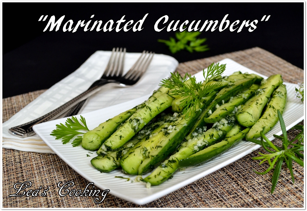 Lea's Cooking Quick Marinated Cucumbers