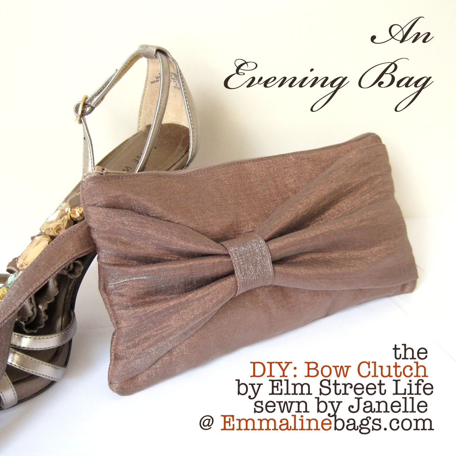 Emmaline Bags Sewing Patterns and Purse Supplies The Bow Clutch An