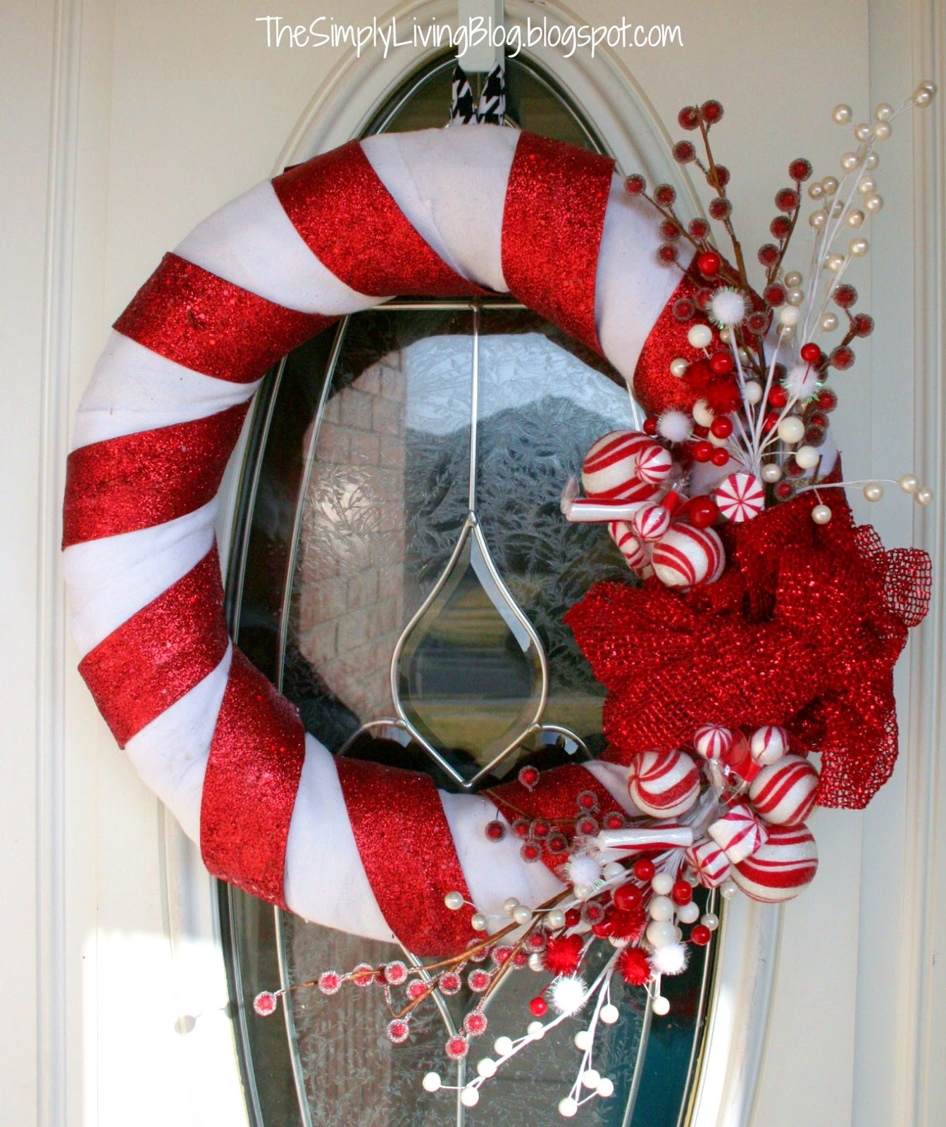 Simply Living Candy Cane Wreath