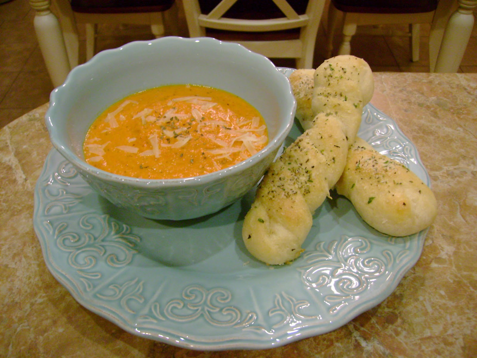 Twigs & S'mores Creamy Tomato Soup & Breadsticks